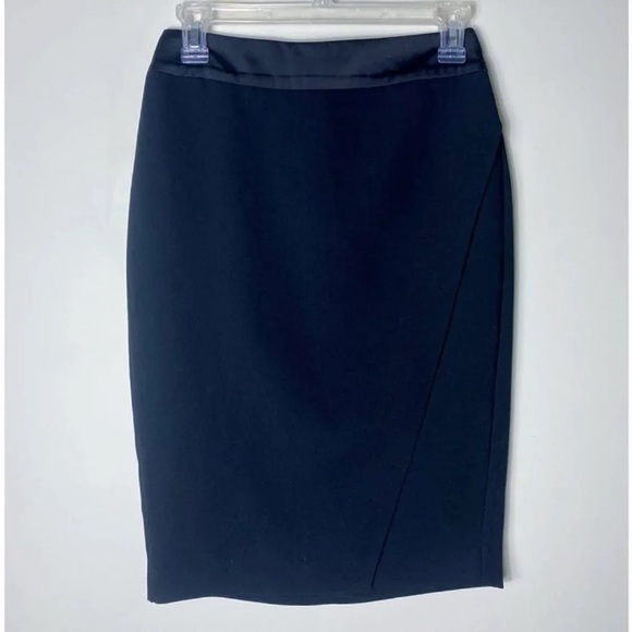 Mango Dresses & Skirts - MNG Suit Satin Band Pencil Wrap Midi Crepe Skirt 2